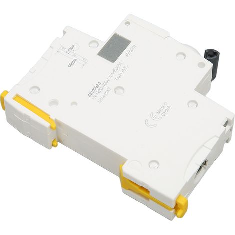 Disjoncteur 1P 63A AC 230V 400V, structure à double verrouillage, protection multiple contre les fuites, interrupteur d'air résidentiel (1/5)