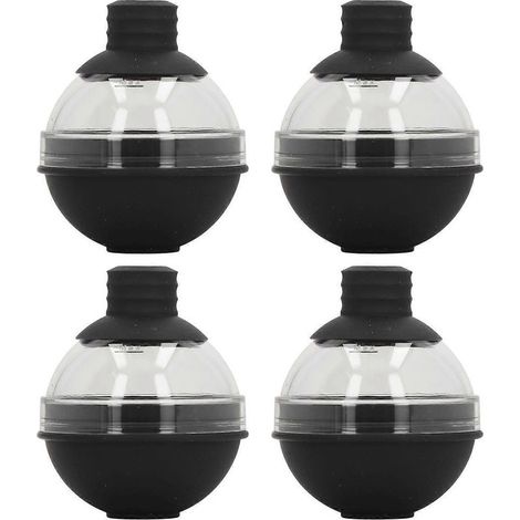 4er-Pack Silikon-Eiswürfelkugeln für Cocktails, Bourbon und andere Getränke, 6 cm Durchmesser (1/4)