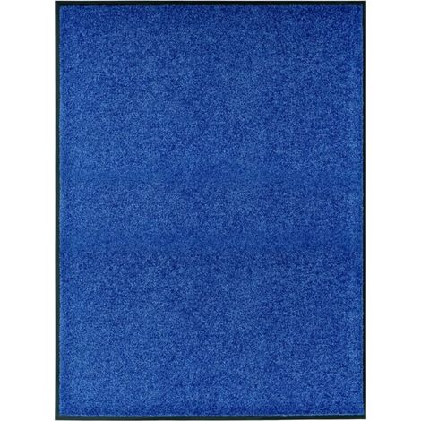 Tapis d'entrée Paillasson lavable Tapis de porte Bleu 90x120 cm 93714 (1/5)