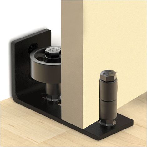 QAZQA Multifunctional Guide de Plancher Bas de Porte de Grange Rouleau Réglable Guide au Sol pour Portes Coulissantes (1P) (1/5)