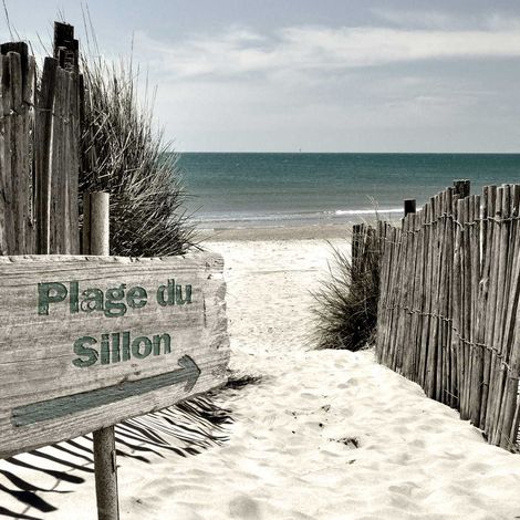 Tableau sur toile plage du Sillon 30x30 cm - Impression sur Toile Murale Décorative - Image imprimée en HD sur Toile - Toile sur Châssis en Bois FSC - Fabriqué en France (1/4)