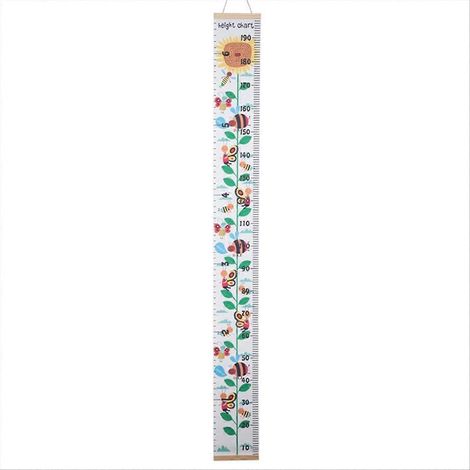 Toise en toile pour enfant - Décoration murale unisexe pour chambre d'enfant - Mesure (1/5)