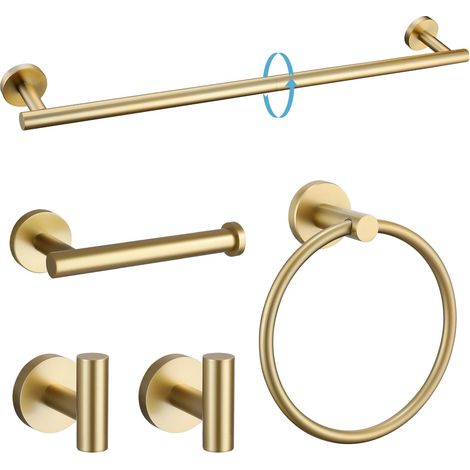 5-teiliges Badezimmer-Accessoire-Set, 24-Zoll-Wandhalterung aus Edelstahl SUS304 für Badezimmer