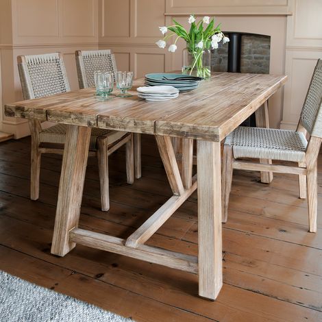 Garden Trading Chilford Solid Wood Acacia Dining Table Indoor Outdoor 1.8m