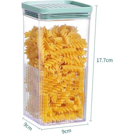 Boîte De Rangement Étanche - Récipient De Stockage Pour Céréales Thé Fruits Secs - Plastique Transparent - 1 Pièce (1/3)