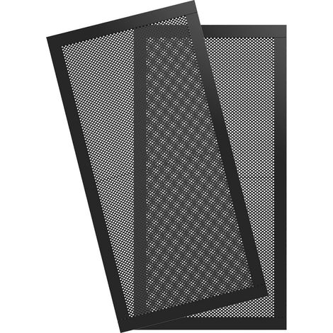 Filtre à poussière 120 x 240 mm pour ventilateur d'ordinateur - Lot de 2 - Cadre magnétique, filtre à poussière pour PC, couvercle en PVC anti-poussière, grille de ventilation - Noir (1/5)