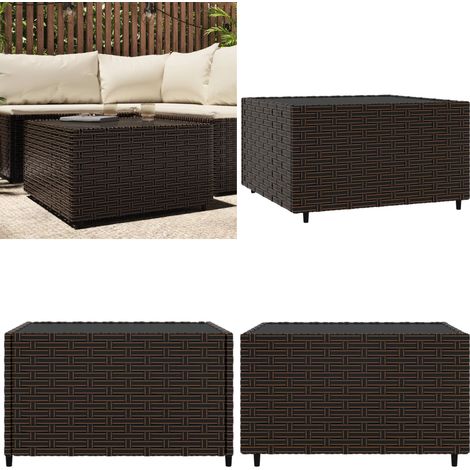 Garten-Couchtisch Quadratisch Braun 50x50x30 cm Poly Rattan - Gartenmöbel - Outdoor Möbel - Esszimmerset - Balkonmöbel - Terrassentisch - Home & Living (1/5)
