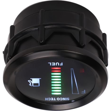 Indicador LED de nivel de combustible y aceite de 52 mm para vehículos de 8-18 V con luz de advertencia.