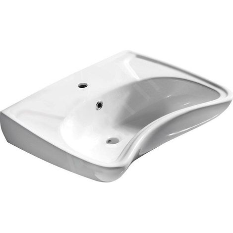 Sapho – Lavabo céramique 59x45,5 cm pour PMR – Vasque suspendue adaptée – 10TP60060