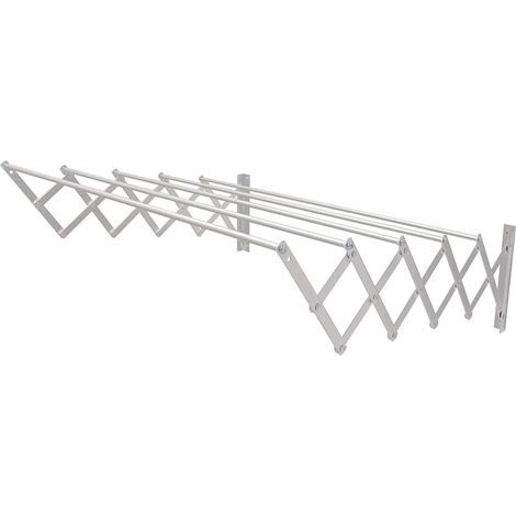 Stendibiancheria retrattile da parete, colore argento, 60 cm x 80 cm, in alluminio ad alta resistenza con finitura in acciaio inossidabile. Dimensioni: 60 cm x 80 cm. Stendibiancheria pieghevole per e (1/4)