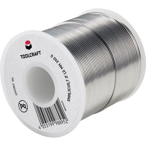 TOOLCRAFT Lötzinn, bleifrei Spule Sn99,3Cu0,7 ROL1 250 g 1 mm (1/3)