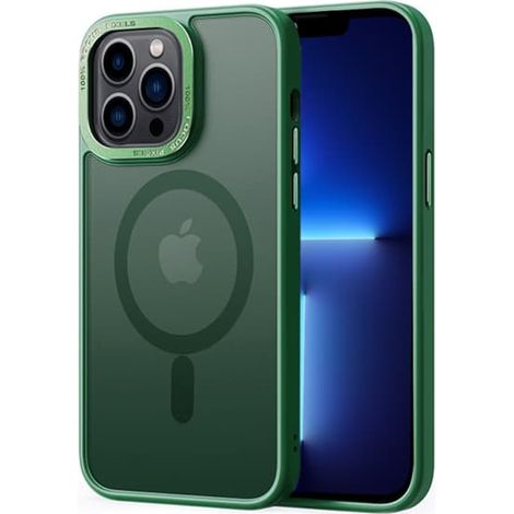 Coque hybride MagSafe vert mat pour iPhone 13 Pro Max (1/5)