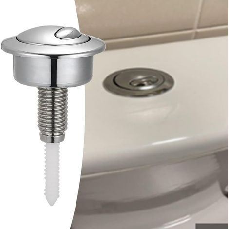 Bouton de chasse d'eau à double pression – Diamètre de filetage 48 mm – Pour réservoirs monoblocs Siamp Optima 49 et Twyford – Économie d'eau (1/4)