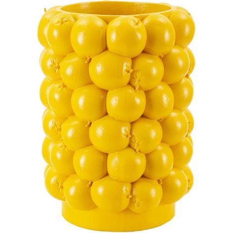 Vase Déco Fruits "Citrons" 28cm Jaune