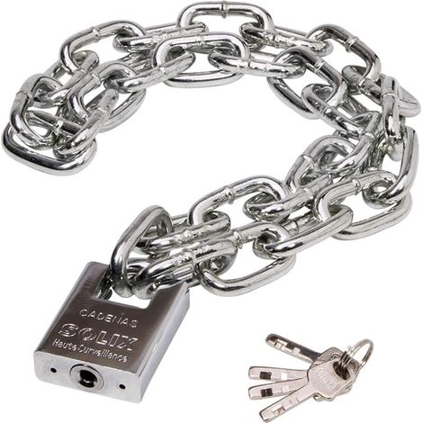 Antivol de chaîne pour vélo, 8 mm, pour une protection antivol sur les parkings et en voyage.-AquaForge (1/5)