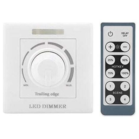 LED-Dimmschalter, 220 V, 200 W, mit Infrarot-Fernbedienung, LED-Dimmschalter, universeller Lichtdimmer, Tastenschalter, Dimmschalter