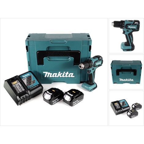 18 V Li-Ion 4 Ah Ø 13 mm Trapano avvitatore MAKITA - 2 batterie, caricabatterie, valigetta - DDF459RMJ (1/5)