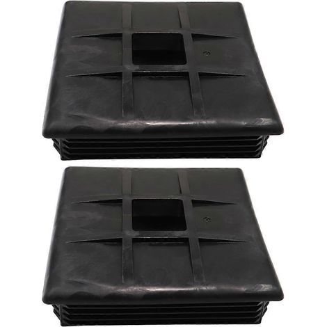 Set mit 2 Stoßstangenendkappen für Wohnmobile/Wohnwagen, 10 cm (4 Zoll), für Wohnwagen oder Anhänger. – 10,3 x 10,3 cm – Schwarz (1/4)