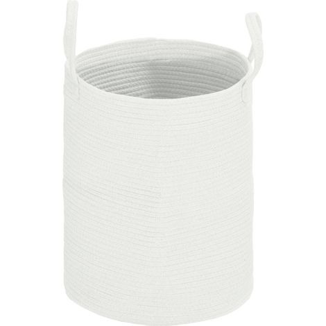HOMCOM Cesto Biancheria da 36L Portatile e Pieghevole Ø38x45 cm Crema