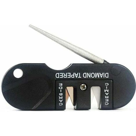 Afilador de cuchillos, mini afilador portátil de tungsteno TIG, afilador de diamante plegable, unisex para adultos - afilador de cuchillos de caza y supervivencia al aire libre (1/4)