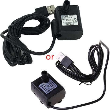 Mini pompe à eau submersible 200 L/h silencieuse pour aquariums et fontaines de table (1/5)