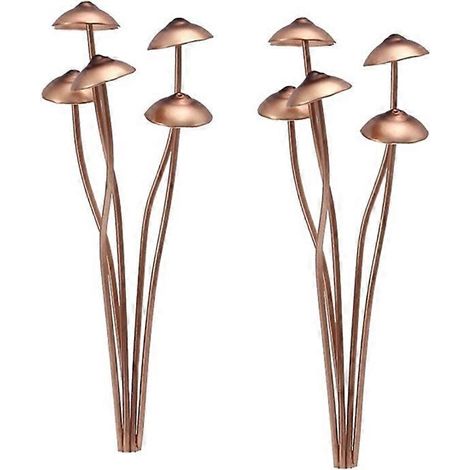 Statue de champignon en métal à planter dans le jardin, décoration pour pot de fleurs, statue de champignon décorative pour le sol du jardin (1/5)