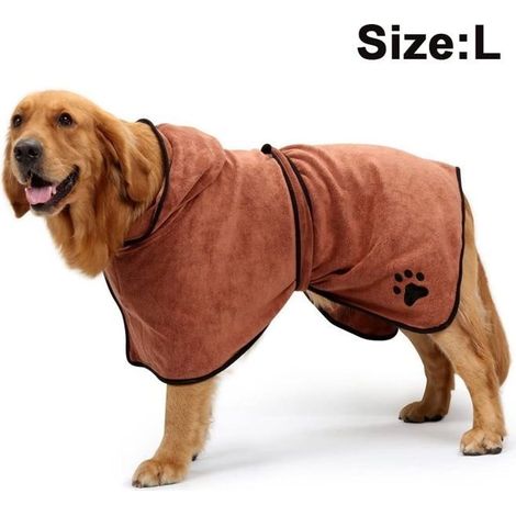 Serviette de bain pour chien, peignoir de bain absorbant à séchage rapide en microfibre, séchage rapide pour animaux de co (1/5)