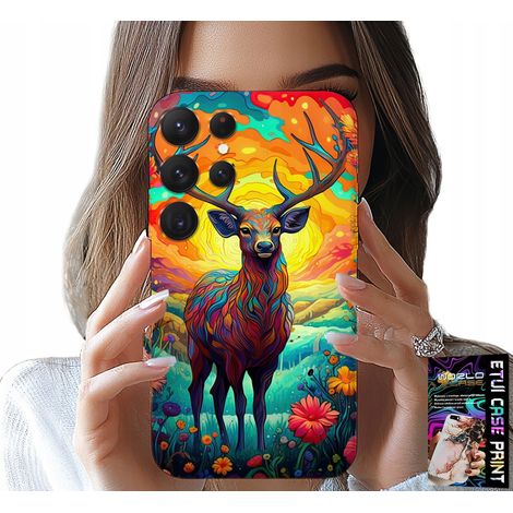 Custodia per Samsung Galaxy S24 Ultra - motivi colorati: cervo, alce, animali della foresta (1/5)