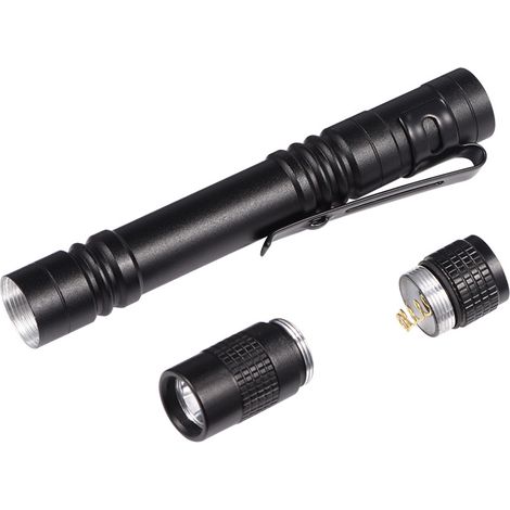 Mini lampe torche LED portable avec clip stylo, à main, haute luminosité, alimentée par piles (1/5)
