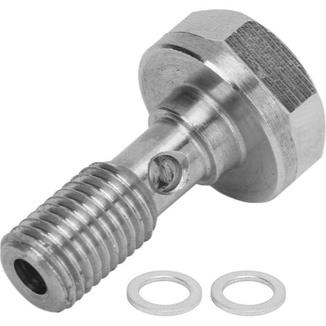 Ortviai Boulon Banjo M8x1,0 mm avec 2 rondelles – Étanchéité renforcée, résistant à la chaleur et robuste