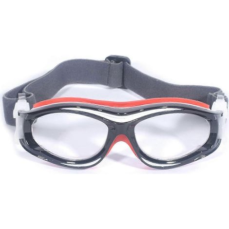 Lunettes de sécurité de protection pour enfants (noir et rouge) avec sangle réglable, pour le cyclisme, le basketball et le football. Lunettes de sport. (1/5)