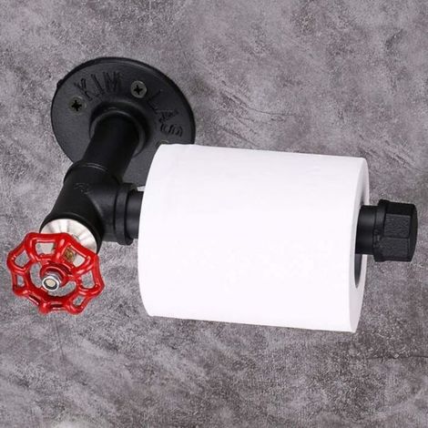 Porte-rouleau de papier toilette rétro industriel à fixation murale, porte-serviette, peignoir, accessoires de salle de bain