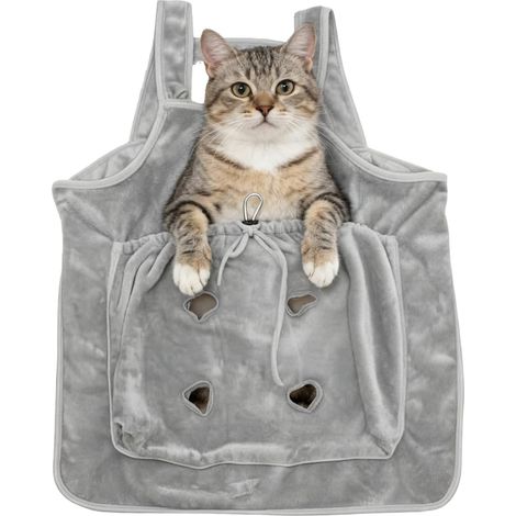 Tablier Porteur en Peluche pour Animal,Poche De Transport pour Chat Ajustable Et Portable en Sac De Couchage  Tablier de Portage sur Épaule pour Petits Animaux - pour Dortoir Appartement