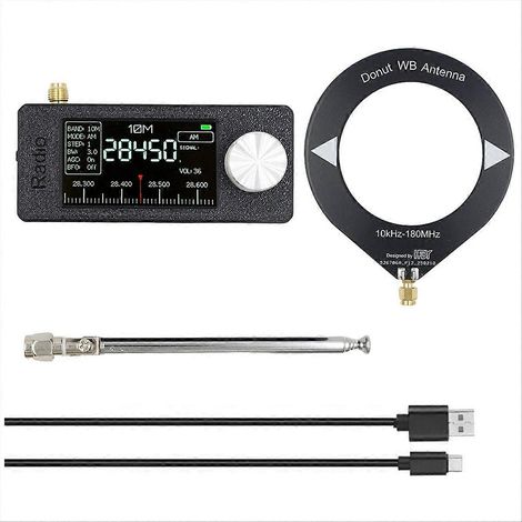 SI4732 Portable Récepteur Radio 10Khz-180Mhz AM FM Radio HF SW MW VHF Mini Pocket Radio avec Antenne (1/5)