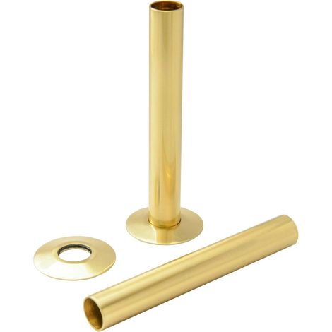 Heatwave 130mm Decorative Pipe Sleeve Kit Polished Brass