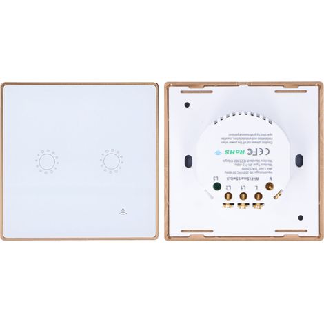 Interrupteur tactile intelligent Wi-Fi avec télécommande sans fil, conforme aux normes britanniques, 2 200 W, 95-240 V CA (1/5)