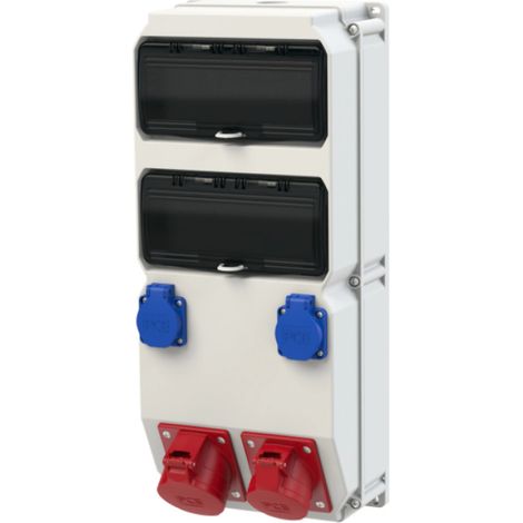 Stationäre Schalttafel Szubin 32A/5PxC32 16A/5PxC16 2GSx2B16 FI40 IP44 9025512