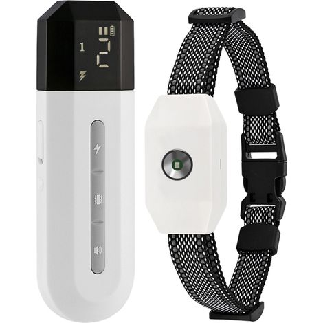 Collier de dressage pour chiens étanche IP67, rechargeable, avec lumière colorée, modes bip, vibration et stimulation électrique sécurisée, pour chiens de petite, moyenne et grande taille. (1/5)