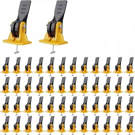 Sistema De Nivelacion Para Baldosas - 50 Unidades - Para Baldosas De 8 A 12 Mm De Espesor - Precision De Junta 2 Mm (1/5)