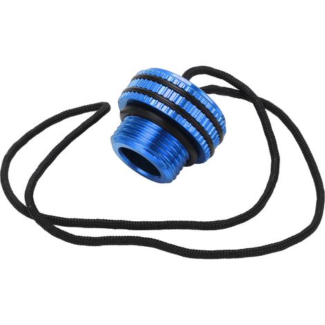 Staubschutzkappe für DIN-Tauchflaschenventil mit blauer Kordel (1/5)