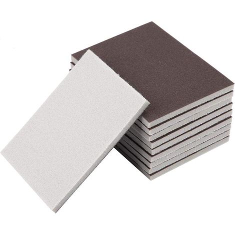 10 pezzi di carta vetrata a spugna quadrata per levigatura di auto e mobili in legno, grana 120/180/240 (180)