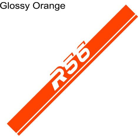 (Pour R61 - Orange brillant) Bandes décoratives autocollantes pour capot de voiture, compatibles avec les accessoires de garniture de capot moteur Mini Cooper (1/5)