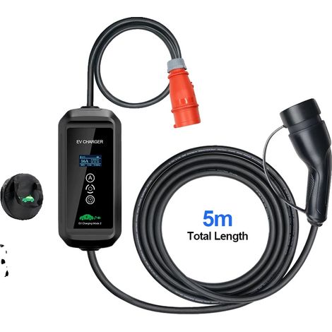 Chargeur EV, Portable 11KW, Options de Courant Réglables (1/2)