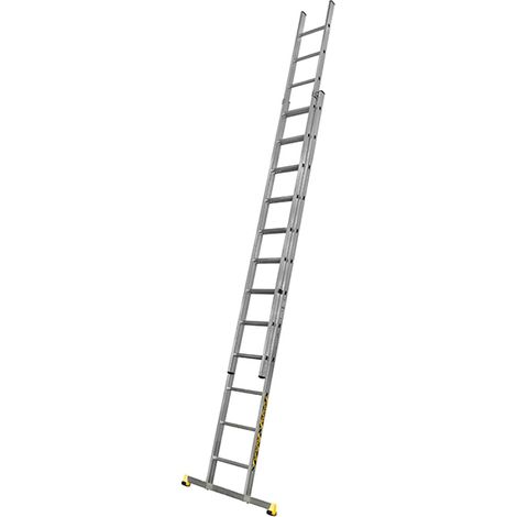 Echelle coulissante Inox 2x16 échelons - Hauteur à atteindre 9.49m - CMI2X18
