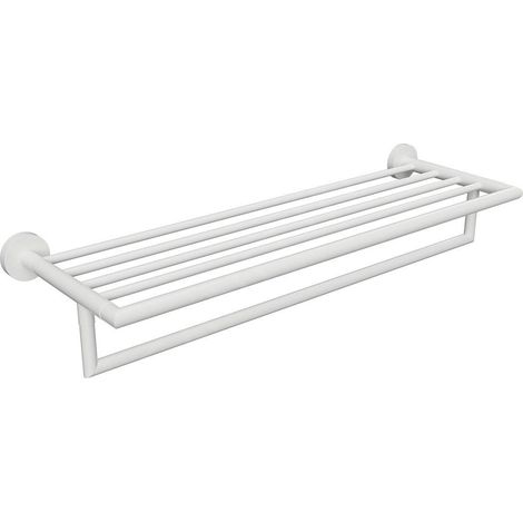 Sapho X-Round - Étagère avec porte-serviettes, longueur : 55 cm, blanc XR421W (1/2)