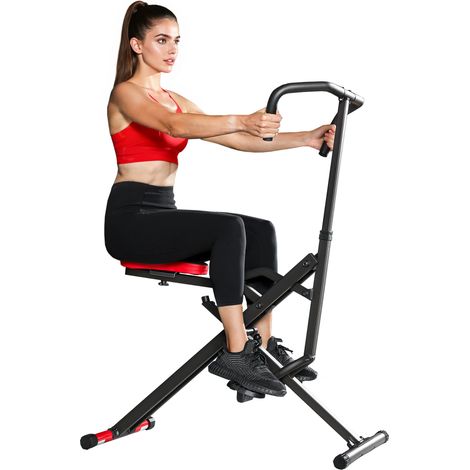 Appareil d'entraînement abdominal - SPORTNOW - pliable avec siège réglable - pour bras jambes dos fessiers - installation facile