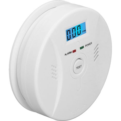 Détecteur de fumée haute sensibilité, alarme incendie, détection intelligente, écran LCD, détecteur de CO (1/5)