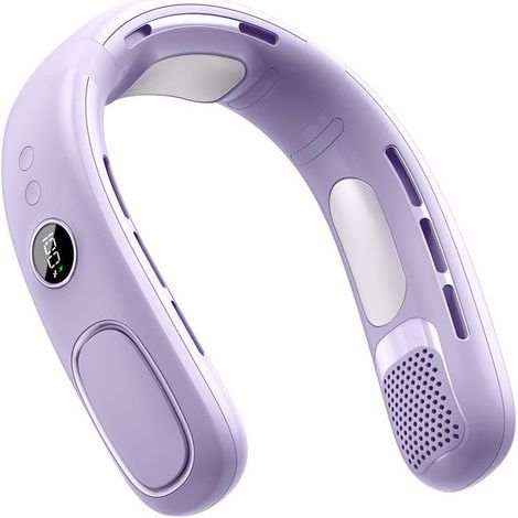 Ventilateur de cou sans pales 2025, portable, rechargeable et avec affichage numérique, idéal pour le sport en extérieur.-AquaForge (1/3)