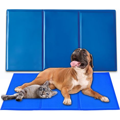 Tapis rafraîchissant pour chiens et chats – Gel non toxique – Dimensions 50x90 cm – Pliable et facile à nettoyer – Efficace jusqu'à 4h