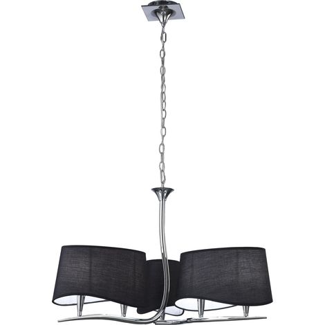 Suspension, Suspension Ninette 6L design Mantra Noir en Fabric, MANTRA (1/2)